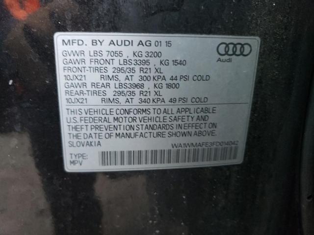 WA1WMAFE3FD014042 - 2015 AUDI Q7 TDI PRESTIGE CHARCOAL photo 13