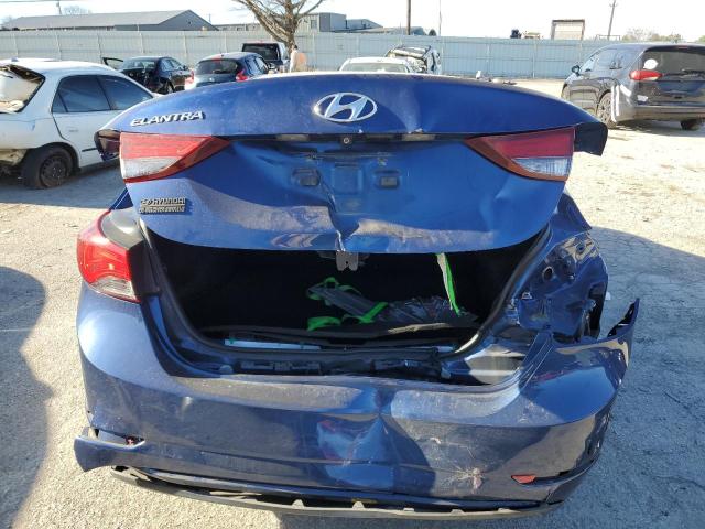 5NPDH4AE0GH693032 - 2016 HYUNDAI ELANTRA SE BLUE photo 6