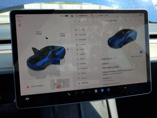 5YJ3E1EA7NF318356 - 2022 TESLA MODEL 3 ლურჯი ფოტო 9