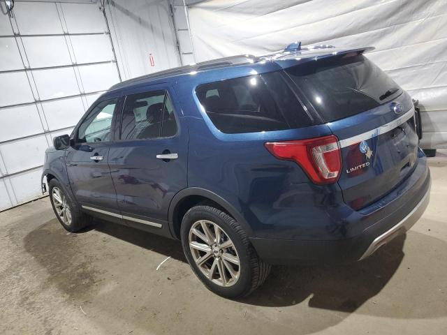 1FM5K8F88GGB88081 - 2016 FORD EXPLORER LIMITED BLUE photo 2