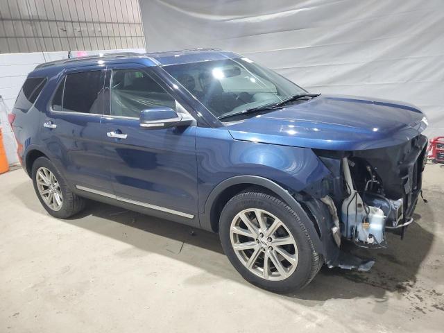 1FM5K8F88GGB88081 - 2016 FORD EXPLORER LIMITED BLUE photo 4