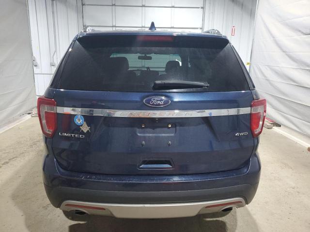 1FM5K8F88GGB88081 - 2016 FORD EXPLORER LIMITED BLUE photo 6