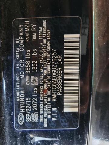 KMHTC6AE0GU276257 - 2016 HYUNDAI VELOSTER TURBO შავი ფოტო 14