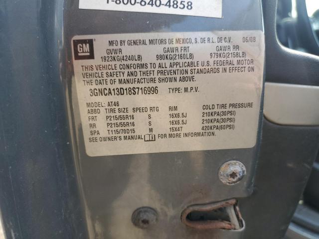 3GNCA13D18S716996 - 2008 CHEVROLET HHR LS 灰色 照片 12