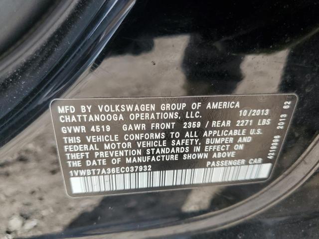 1VWBT7A36EC037932 - 2014 VOLKSWAGEN PASSAT SE Qara foto 12