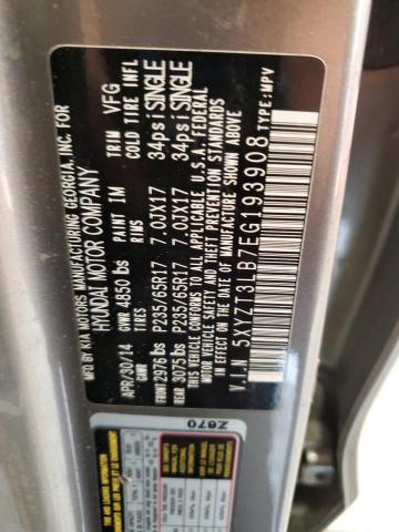 5XYZT3LB7EG193908 - 2014 HYUNDAI SANTA FE S Gri fotoğraf 13