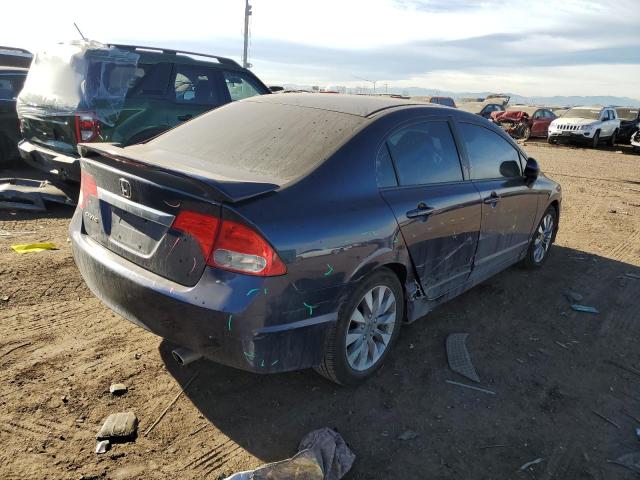 1HGFA16849L011123 - 2009 HONDA CIVIC EX BLUE photo 3