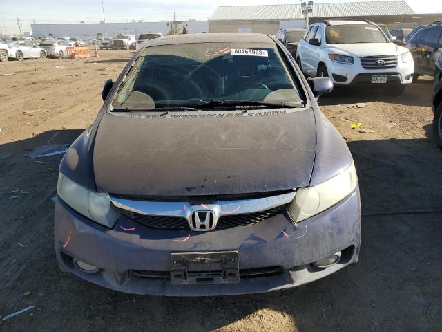 1HGFA16849L011123 - 2009 HONDA CIVIC EX BLUE photo 5