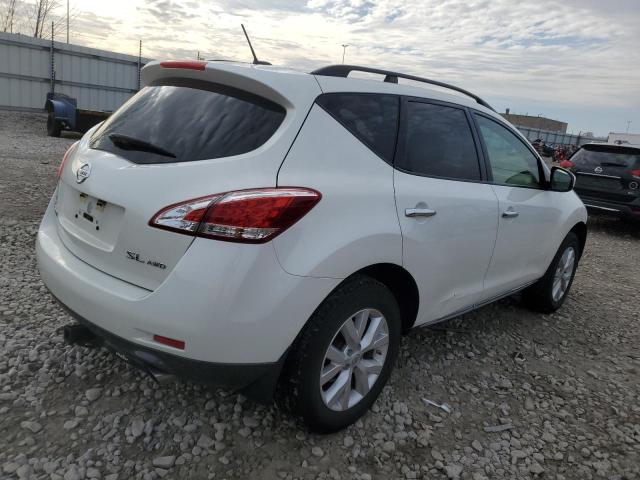 JN8AZ1MWXDW320674 - 2013 NISSAN MURANO S WHITE photo 3