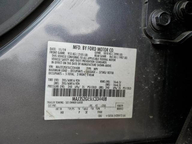 MAJ3S2GE5LC334408 - 2020 FORD ECOSPORT SE Graphit Foto 12