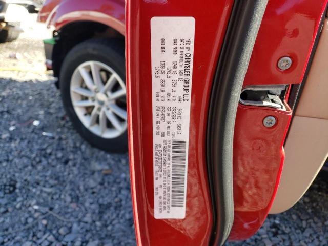 3C4PDCBG7DT578538 - 2013 DODGE JOURNEY SXT RED photo 12