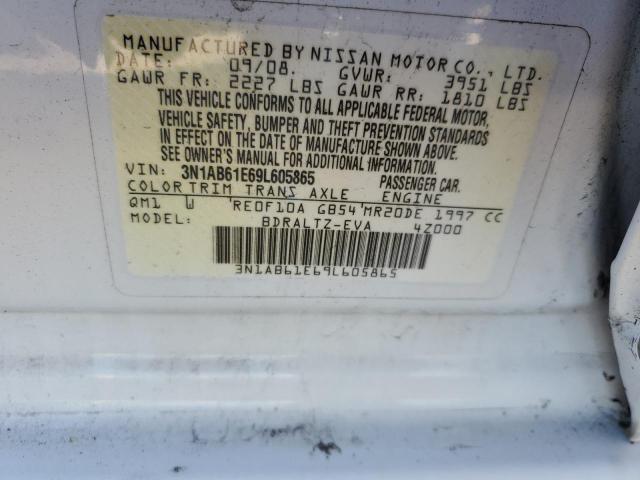 3N1AB61E69L605865 - 2009 NISSAN SENTRA 2.0 WHITE photo 12