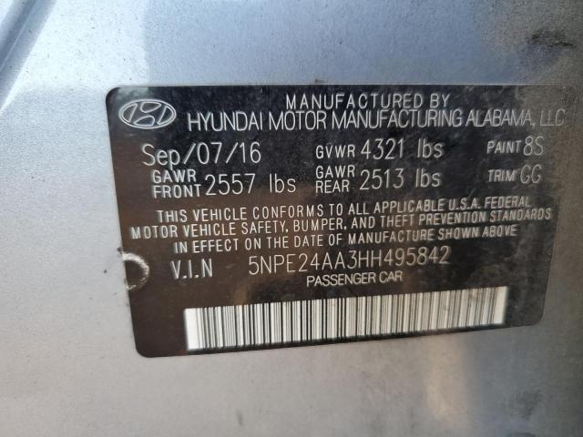 5NPE24AA3HH495842 - 2017 HYUNDAI SONATA ECO SILVER photo 12