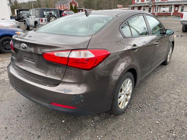 KNAFX4A69E5236069 - 2014 KIA FORTE LX BROWN photo 4