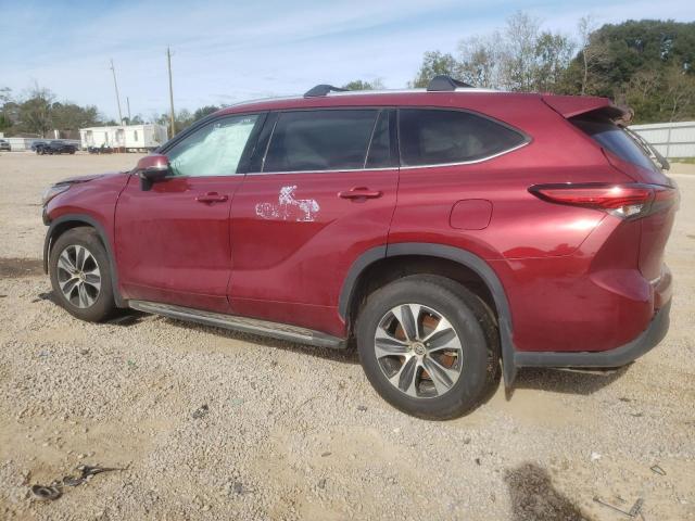 5TDGZRAH0MS531487 - 2021 TOYOTA HIGHLANDER XLE BURGUNDY photo 2