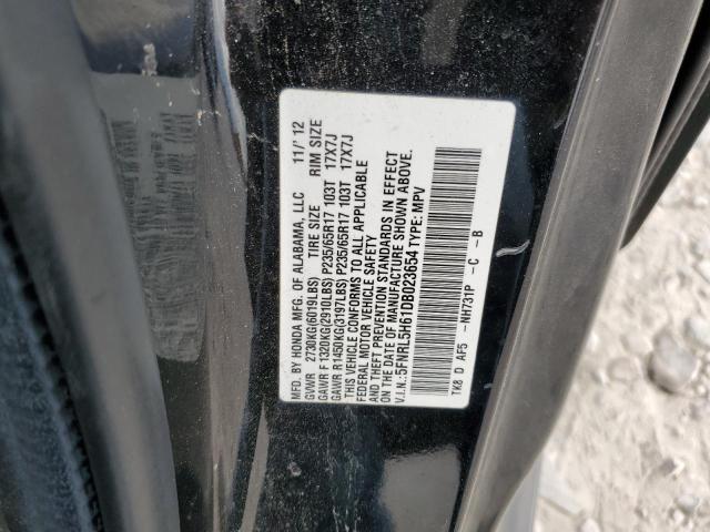 5FNRL5H61DB023654 - 2013 HONDA ODYSSEY EXL GRAY photo 13