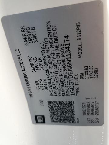 1GCGTDEN6N1134174 - 2022 CHEVROLET COLORADO Z71 WHITE photo 13