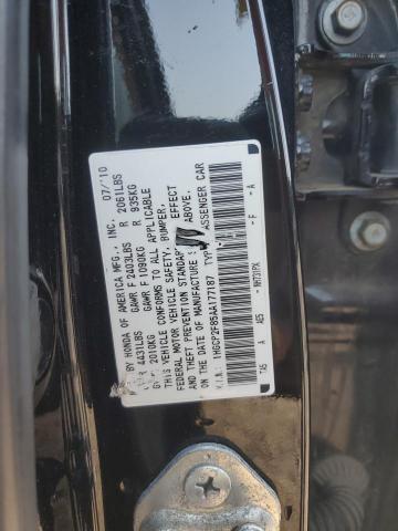 1HGCP2F85AA177187 - 2010 HONDA ACCORD EXL BLACK photo 13