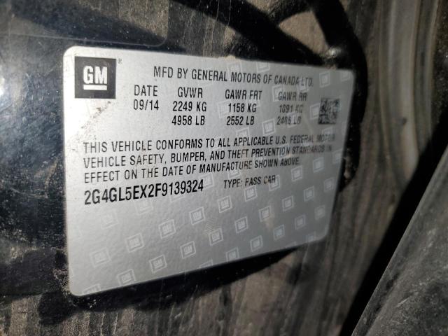 2G4GL5EX2F9139324 - 2015 BUICK REGAL 黑色 照片 12