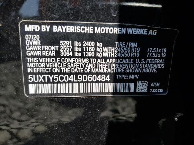 5UXTY5C04L9D60484 - 2020 BMW X3 XDRIVE30I BLACK photo 13