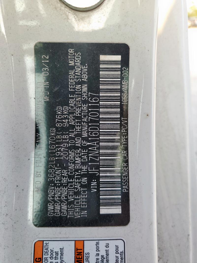 JF1ZNAA16D1701167 - 2013 TOYOTA SCION FR-S Weiß Foto 13