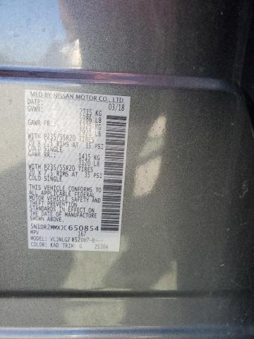 5N1DR2MMXJC650854 - 2018 NISSAN PATHFINDER S Szary zdjęcie 14