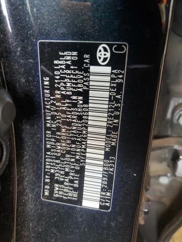 5YFEPMAE6MP208608 - 2021 TOYOTA COROLLA LE BLACK photo 13