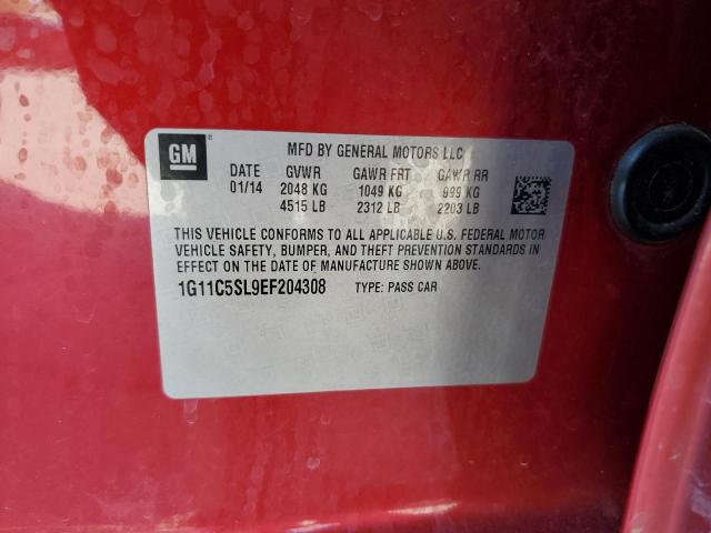 1G11C5SL9EF204308 - 2014 CHEVROLET MALIBU 1LT 红色 照片 12