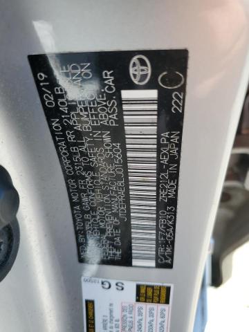 JTDEPRAE8LJ015604 - 2020 TOYOTA COROLLA LE SILVER photo 12