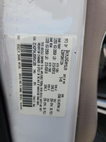 2C4GP54L85R541399 - 2005 CHRYSLER TOWN & COU TOURING WHITE photo 12