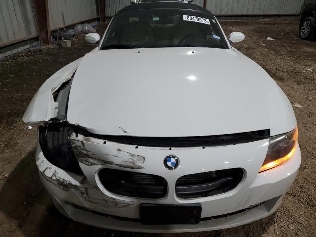 4USBU33566LW69011 - 2006 BMW Z4 3.0 WHITE photo 5