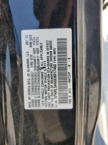 5FNRL5H60EB017460 - 2014 HONDA ODYSSEY EXL BLACK photo 14