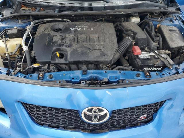 2T1BU4EE7AC378428 - 2010 TOYOTA COROLLA BASE BLUE photo 11