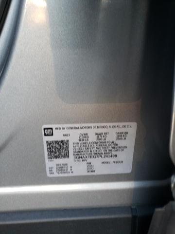 3GNAXTEG7PL241498 - 2023 CHEVROLET EQUINOX LT SILVER photo 12