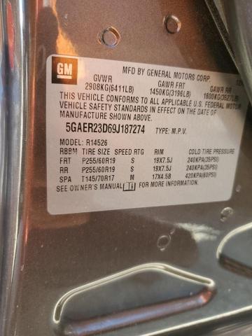 5GAER23D69J187274 - 2009 BUICK ENCLAVE CXL Qəhvəyi foto 13