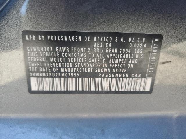3VWBM7BU2RM075991 - 2024 VOLKSWAGEN JETTA SPORT 灰色 照片 13