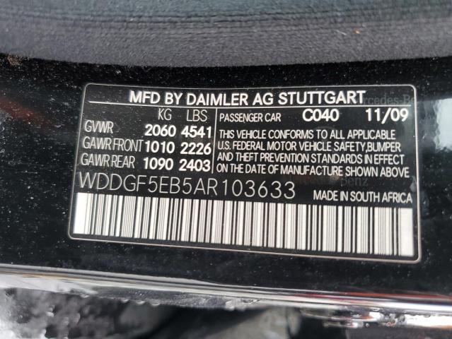 WDDGF5EB5AR103633 - 2010 MERCEDES-BENZ C 300 黑色 照片 12