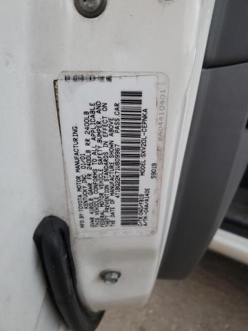 4T1BG22K71U809967 - 2001 TOYOTA CAMRY CE WHITE photo 13