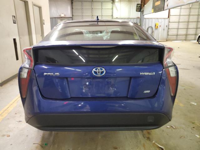 JTDKARFU4G3513801 - 2016 TOYOTA PRIUS BLUE photo 6