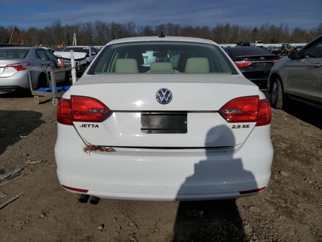 3VWDZ7AJ5BM359087 - 2011 VOLKSWAGEN JETTA SE WHITE photo 6