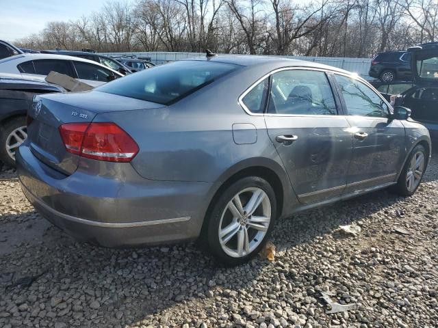 1VWCN7A36EC031370 - 2014 VOLKSWAGEN PASSAT SEL GRAY photo 3