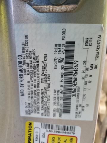 3LN6L5E96HR648679 - 2017 LINCOLN MKZ RESERVE ოქროსფერი ფოტო 13