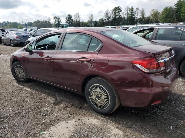 19XFB2F52FE215723 - 2015 HONDA CIVIC LX BURGUNDY photo 2