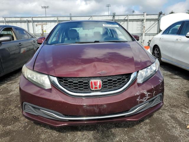 19XFB2F52FE215723 - 2015 HONDA CIVIC LX BURGUNDY photo 5