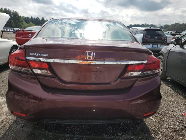 19XFB2F52FE215723 - 2015 HONDA CIVIC LX BURGUNDY photo 6