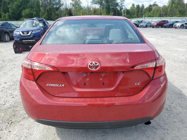 2T1BURHE0JC062426 - 2018 TOYOTA COROLLA L RED photo 6