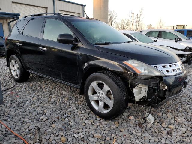 JN8AZ08W54W336432 - 2004 NISSAN MURANO SL BLACK photo 4