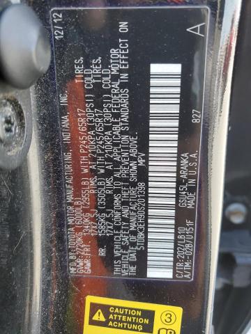 5TDBK3EH9DS201398 - 2013 TOYOTA HIGHLANDER BASE Qara foto 13