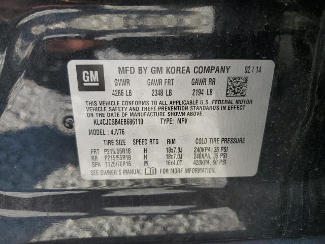 KL4CJCSB4EB686110 - 2014 BUICK ENCORE BLACK photo 14