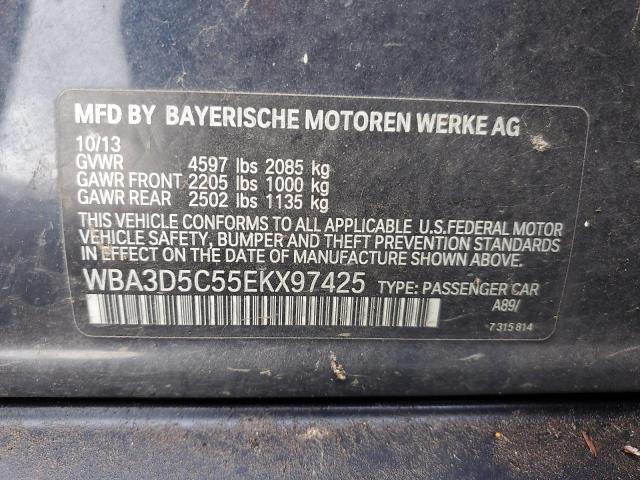 WBA3D5C55EKX97425 - 2014 BMW 328 D XDRIVE BLUE photo 12